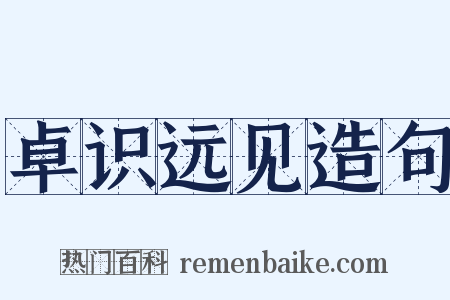 卓识远见造句是什么意思的图片